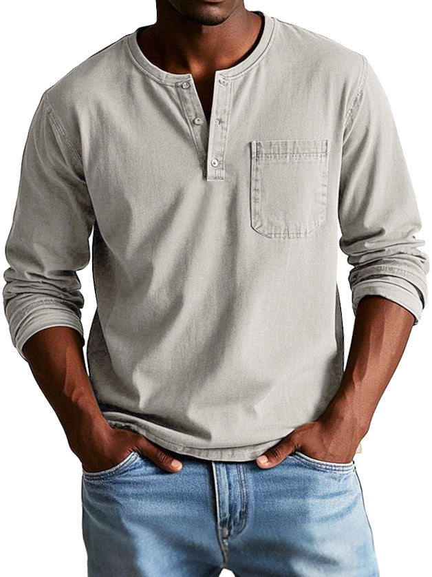 Thomas™ Vintage Shirt Met Lange Mouw
