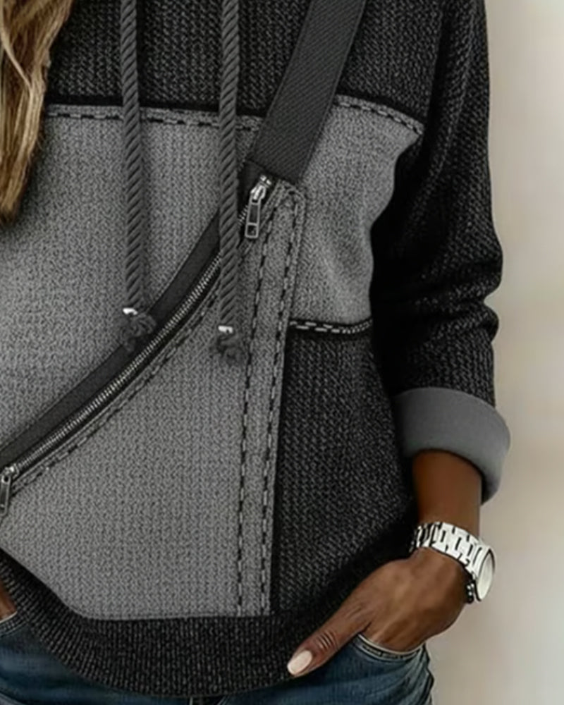 Lena – Hoodie met ritsdetail