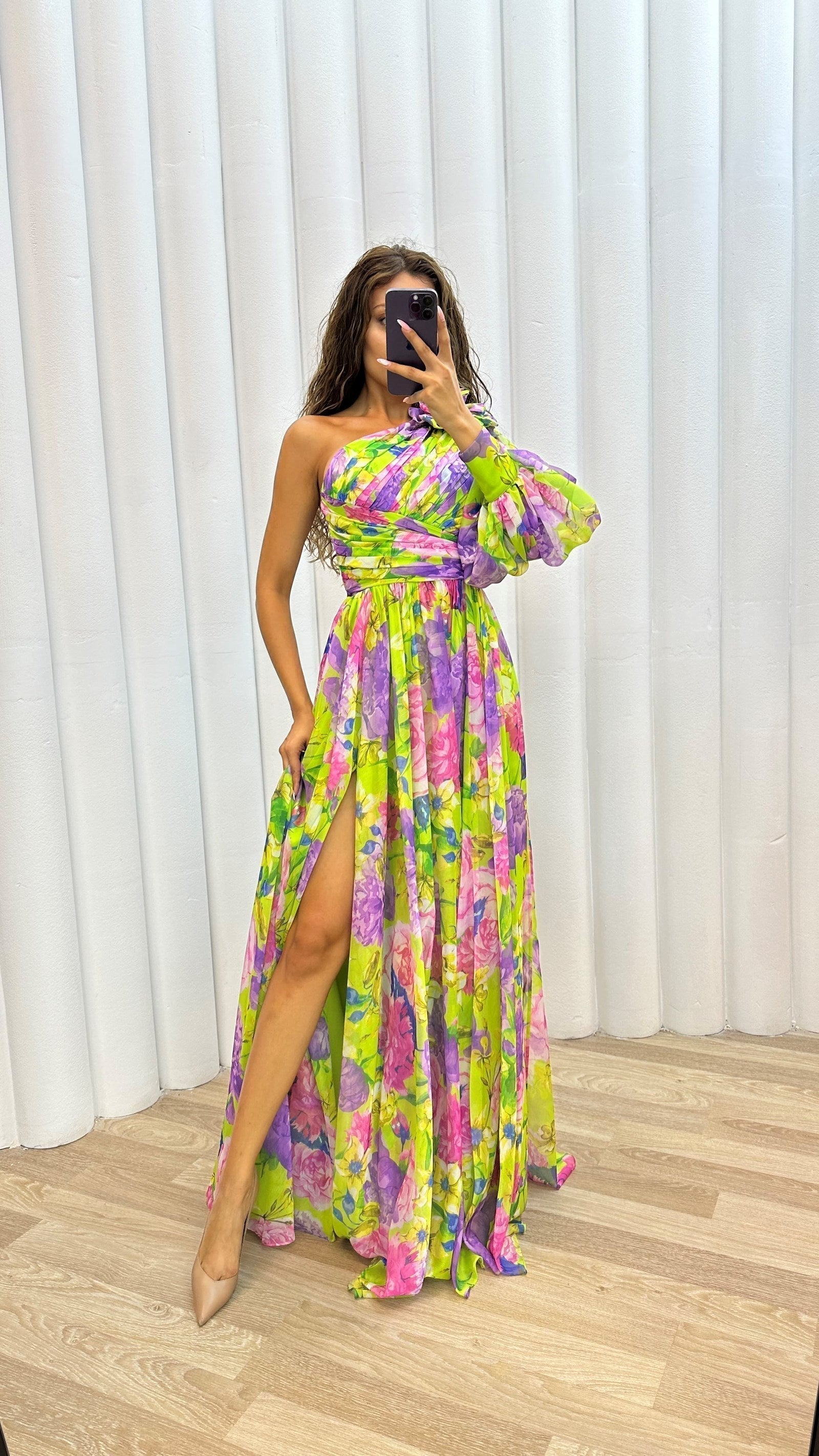 Maud™ - Elegante jurk met lange mouwen