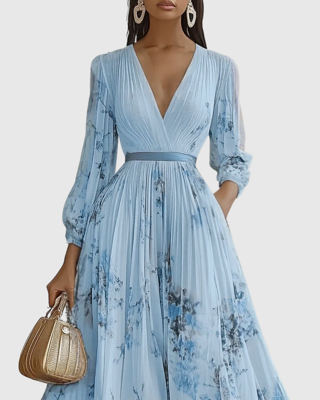 Siena™ - Elegante Plissee Maxi Jurk