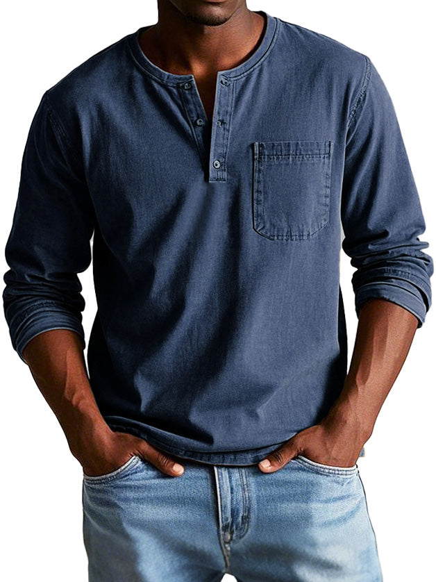 Thomas™ Vintage Shirt Met Lange Mouw