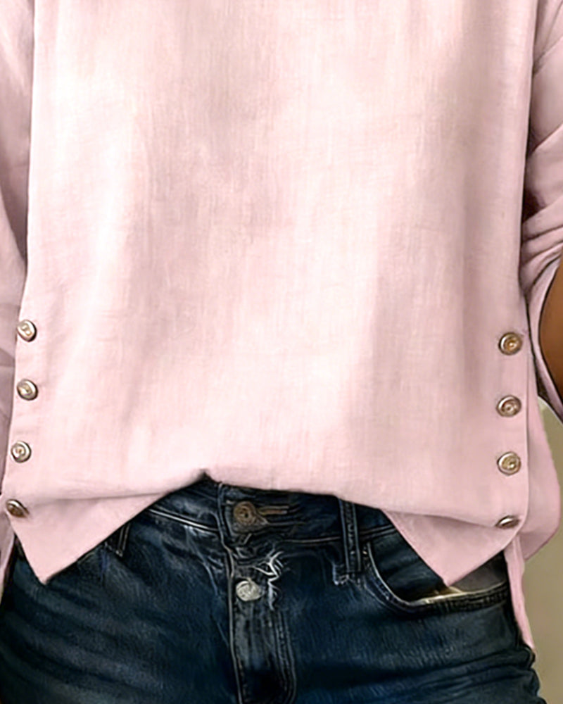 Tessa – Blouse met knoopdetails