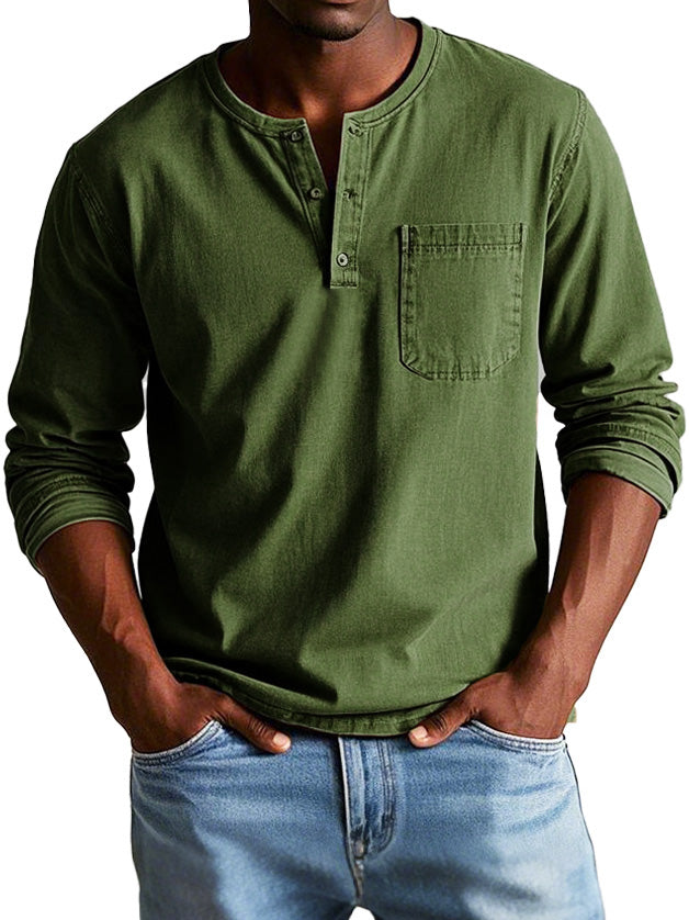 Thomas™ Vintage Shirt Met Lange Mouw