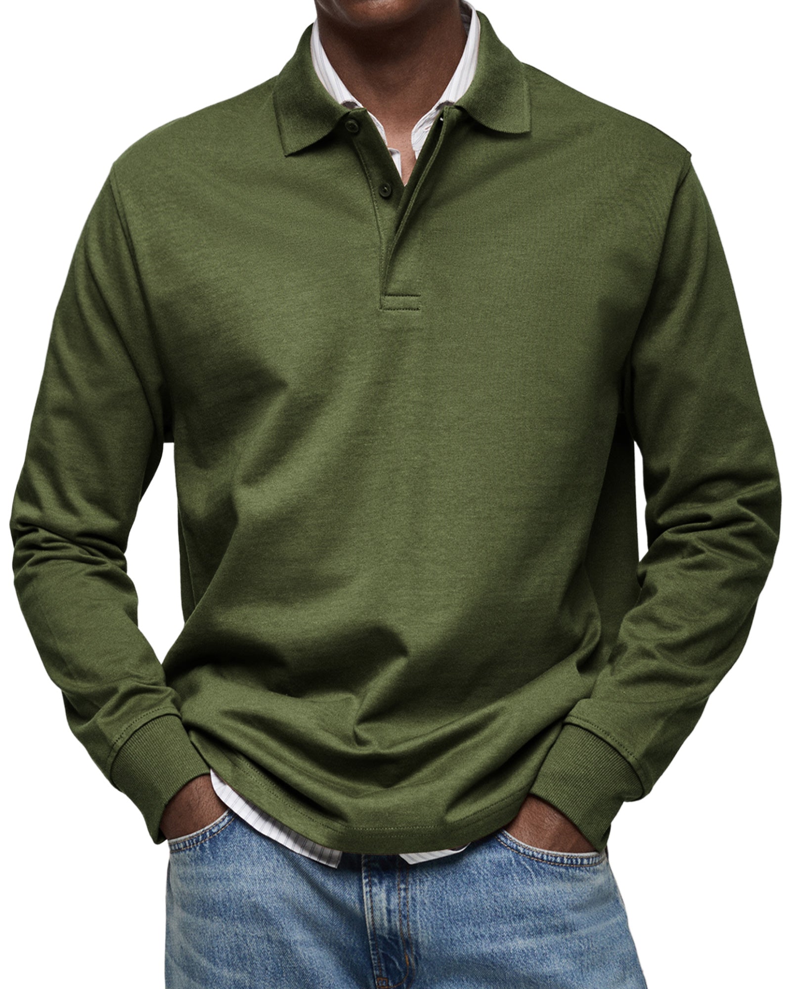 Alexandre™ casual polo met lange mouwen