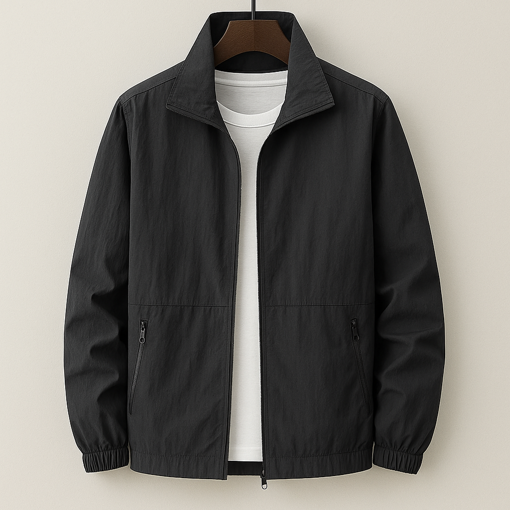 Hofman™ | Lichtgewicht casual jack met opstaande kraag