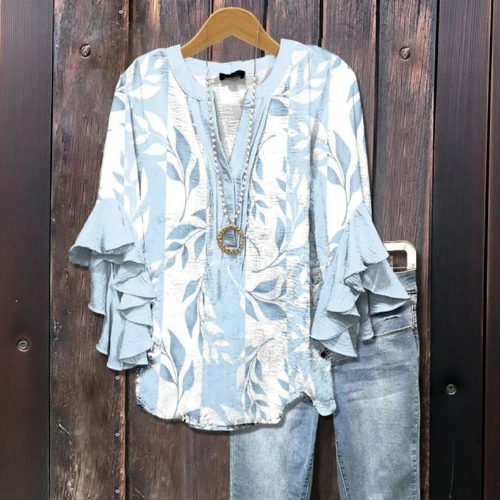 Lina – Blouse met bladprint