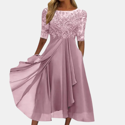 Elvina – Jurk met kantdetail