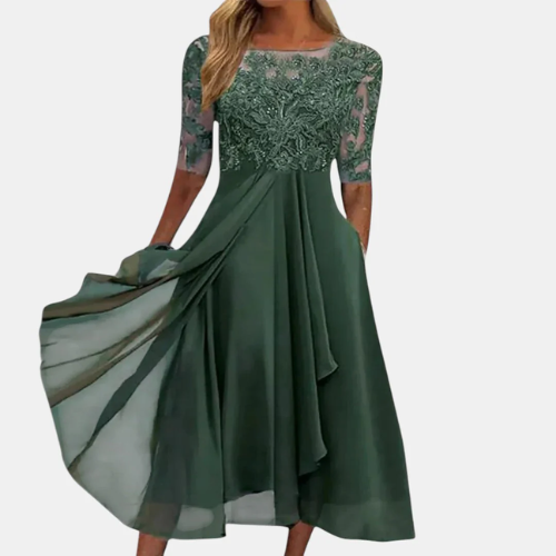 Elvina – Jurk met kantdetail