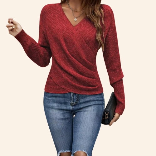 Mila – Elegante blouse met V-hals