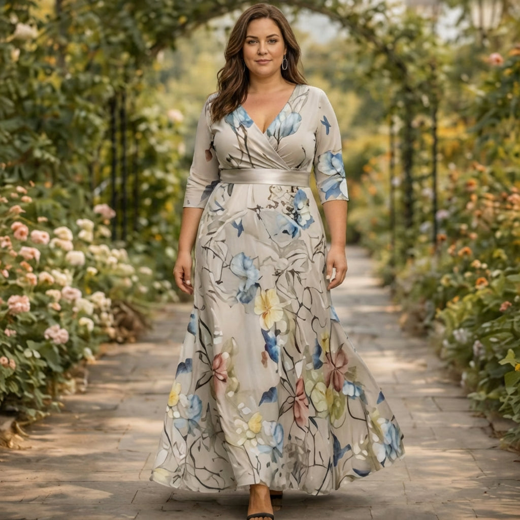 Lillian | Wikkelstijl Vloeiende Maxi-jurk