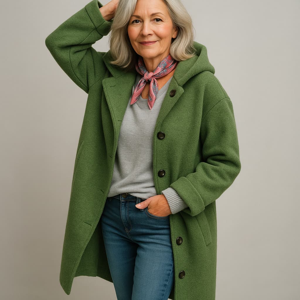 Alida – Wolmix Jas met Capuchon