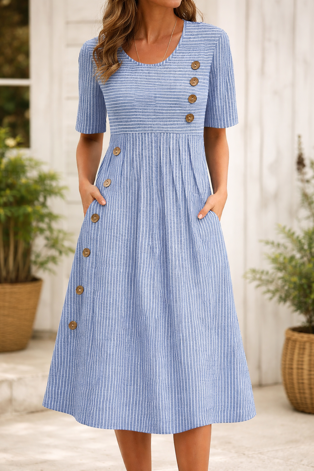 Lina – Jurk met knoopdetails
