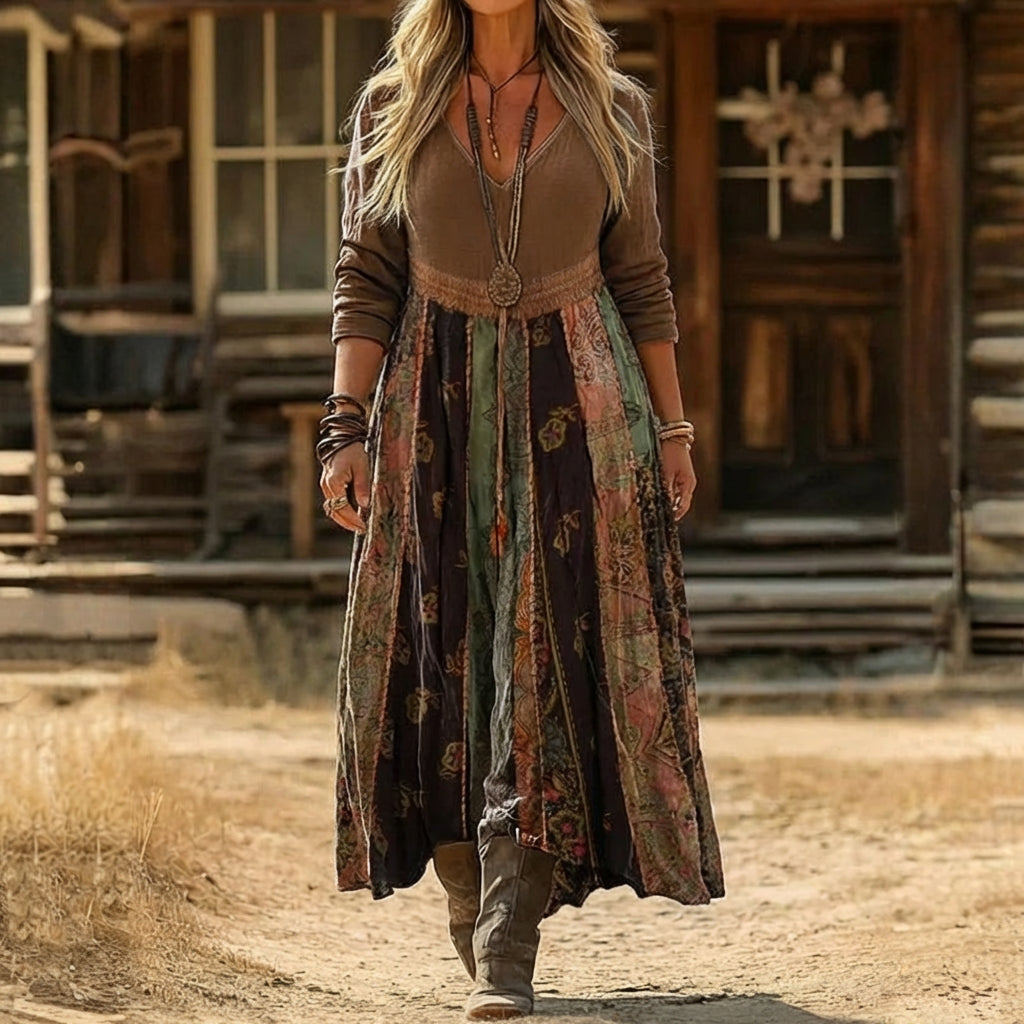 Olivia | Vintage-geïnspireerde Lange Mouwen Casual Jurk