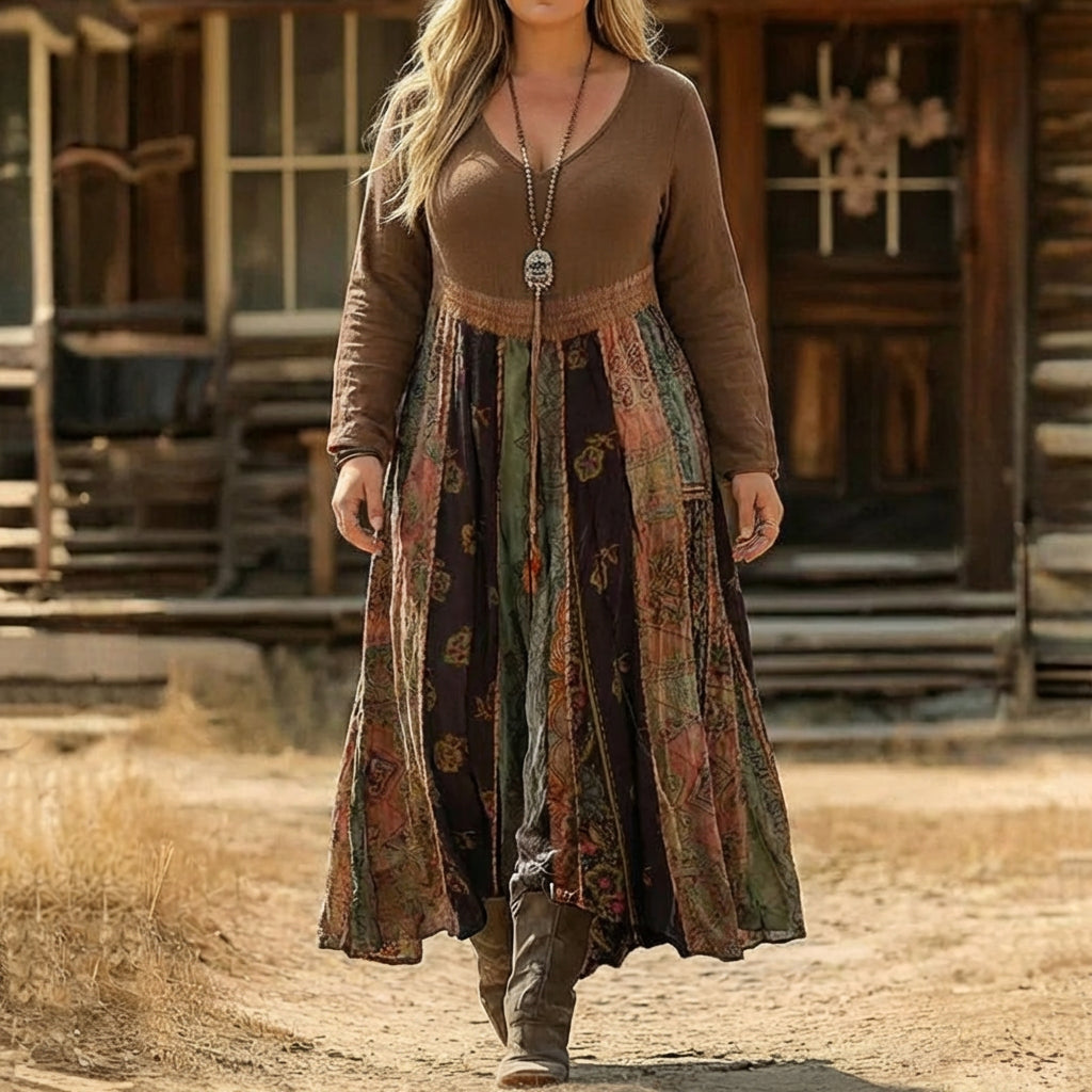 Olivia | Vintage-geïnspireerde Lange Mouwen Casual Jurk