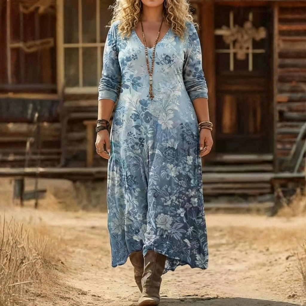 Victoria | Vintage-geïnspireerde Lange Mouwen Casual Jurk