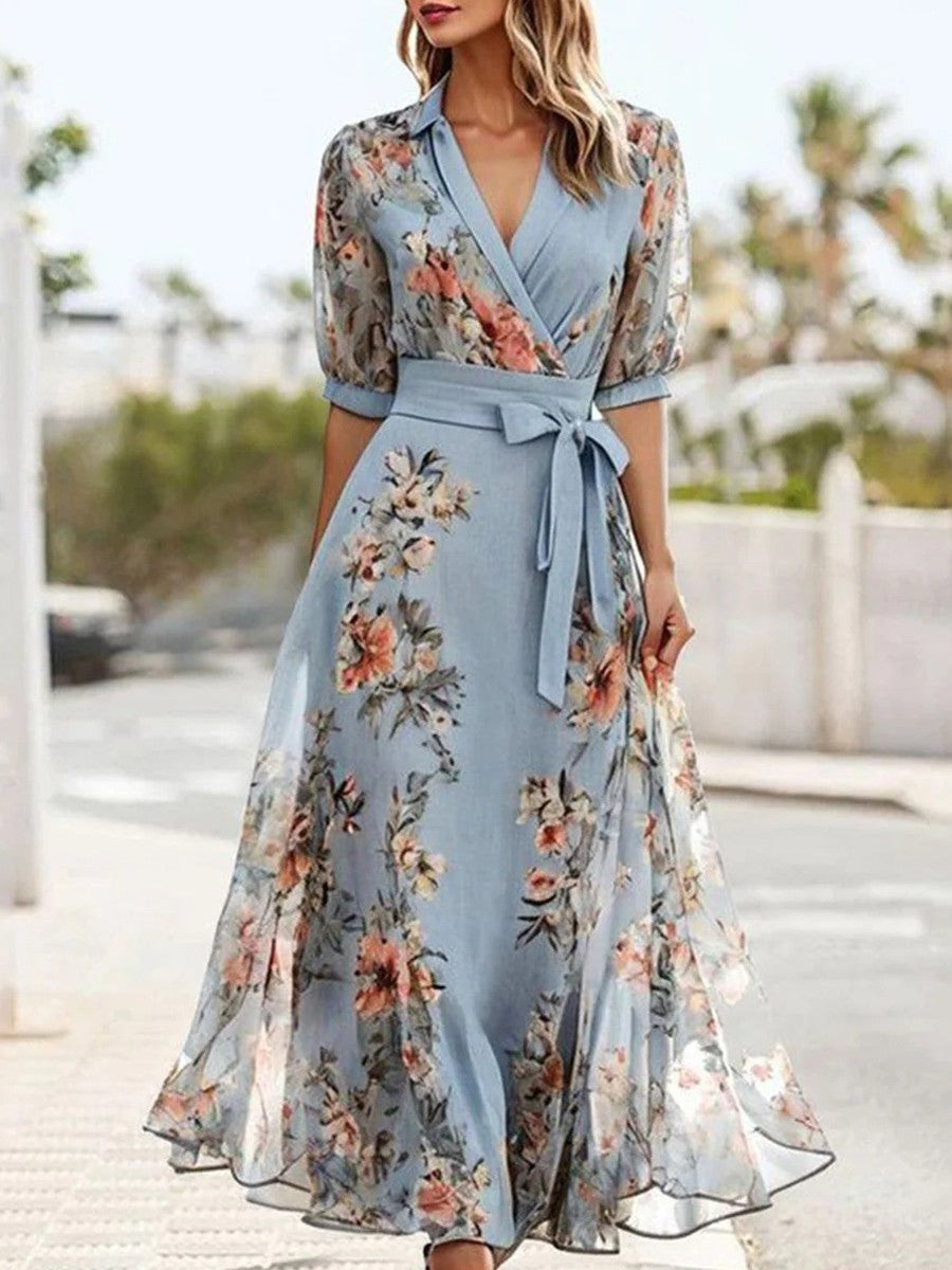 Hannah™ - Zomer Midi-jurk met Bloemen