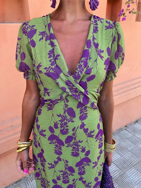 Lieke™ - Kleurrijke Zomerprint Jurk
