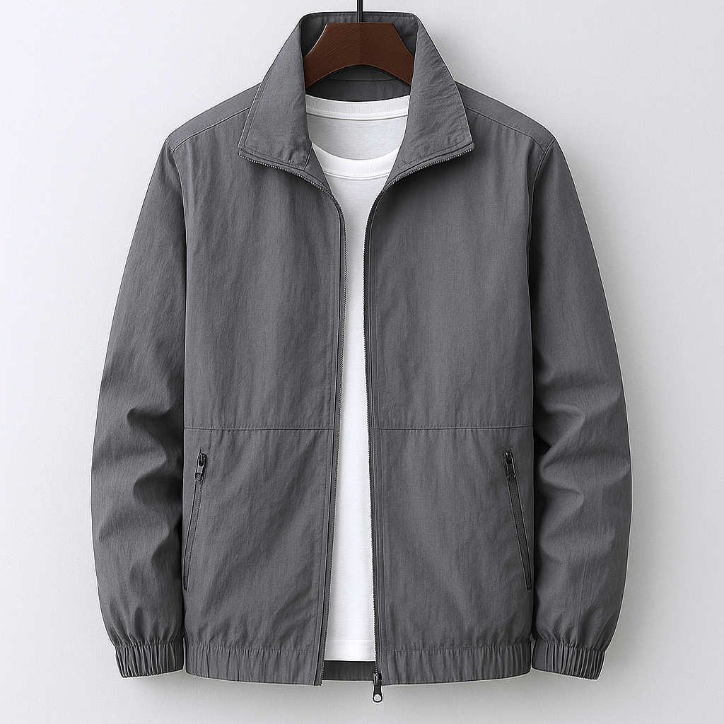 Hofman™ | Lichtgewicht casual jack met opstaande kraag