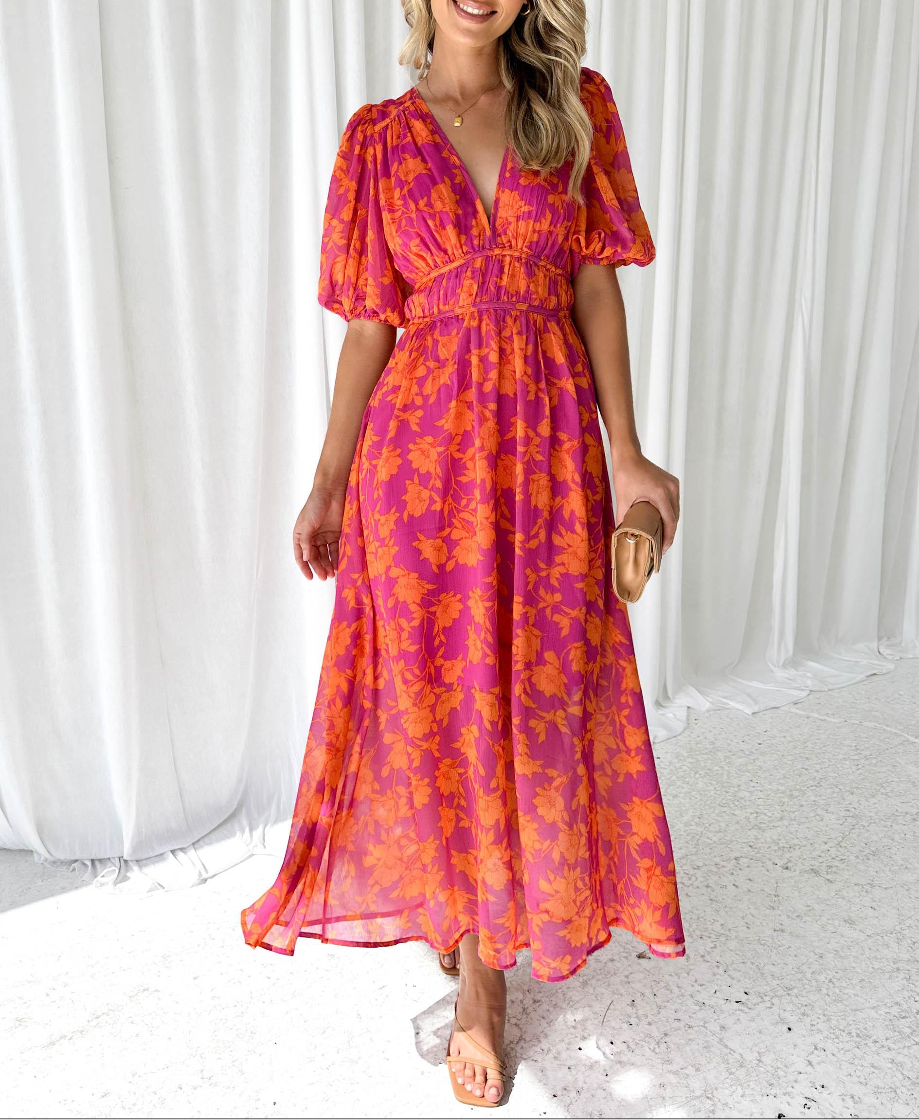 Luna™ - Modern Flora Midi-jurk