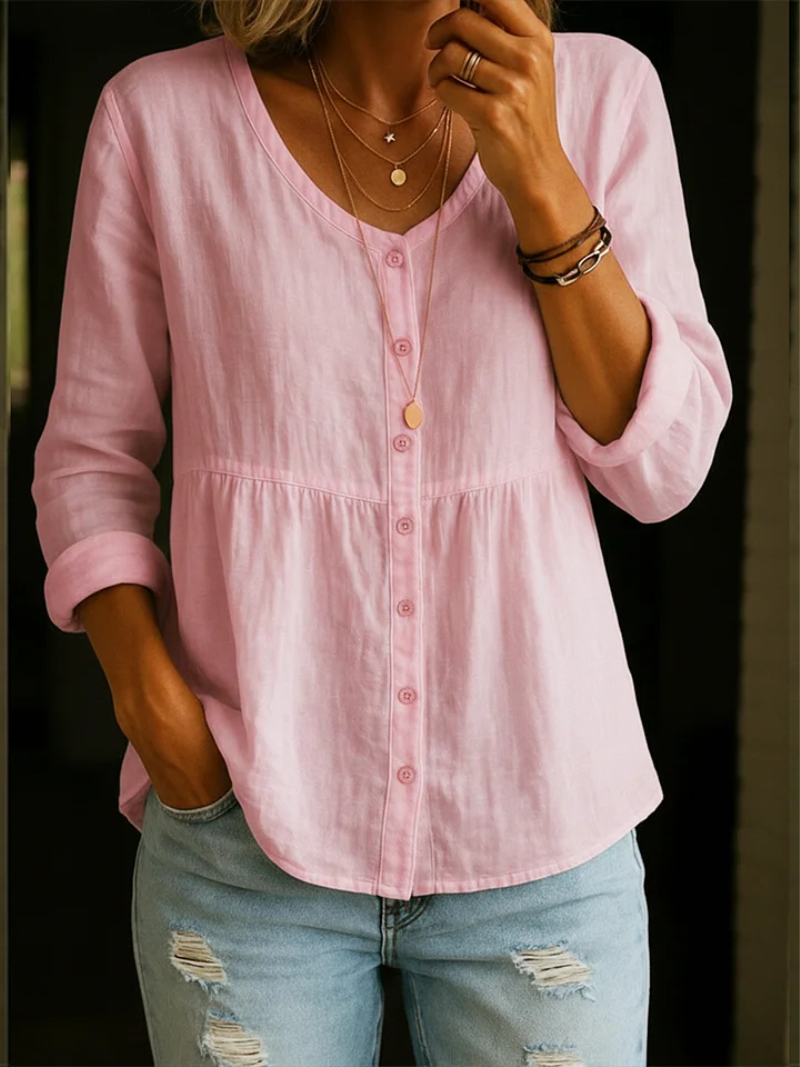 Marit – Blouse met knopen