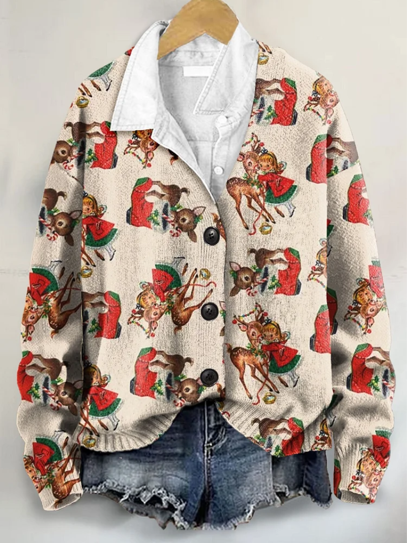 Noor – Kerstblouse met rendieren