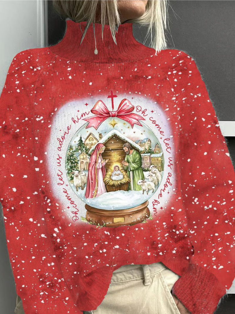 Maria - Kersttrui met kerststal