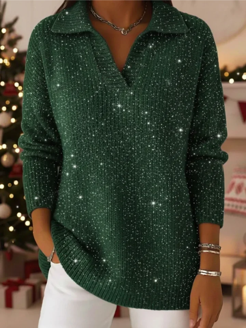Livia – Christmas sweater with a sparkling festive accent