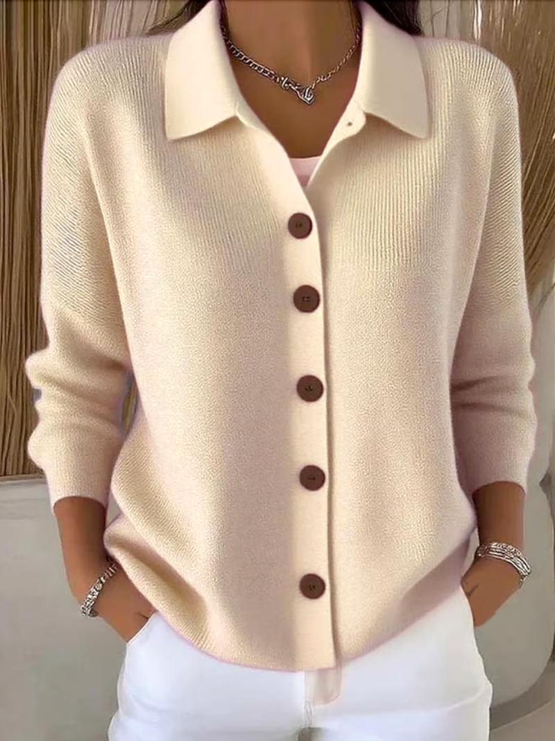 Lana - Gebreide blouse met knopen