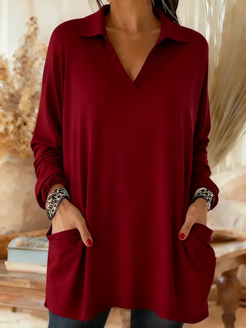 Luna – Elegant blouse met V-hals
