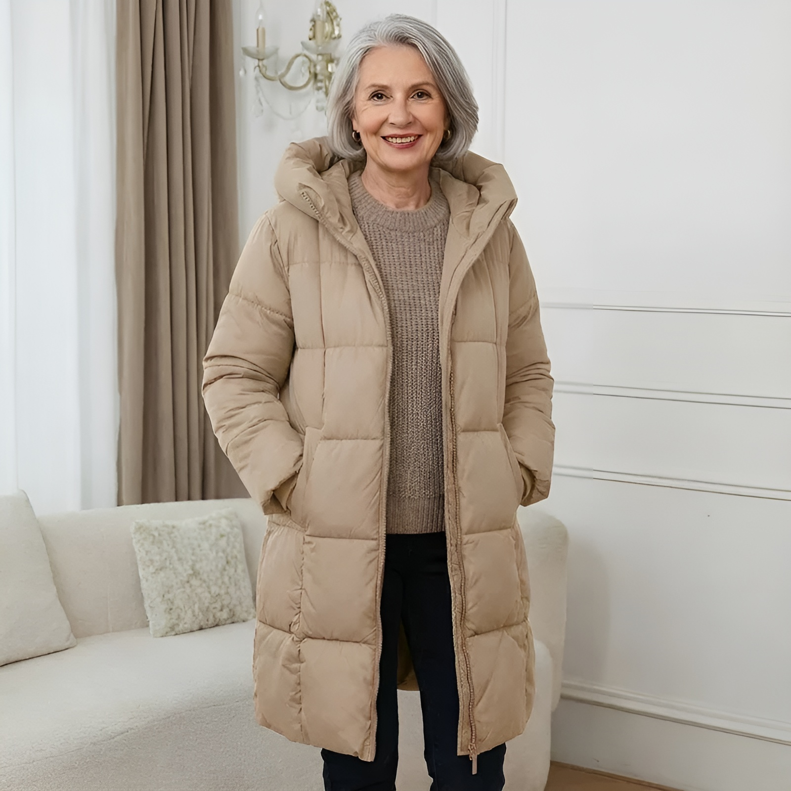 Iris – Gewatteerde jas met capuchon