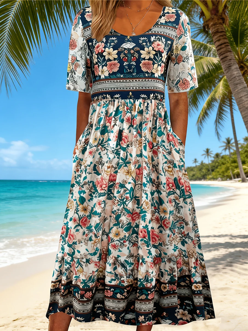 Sanne – Jurk met bloemenprint