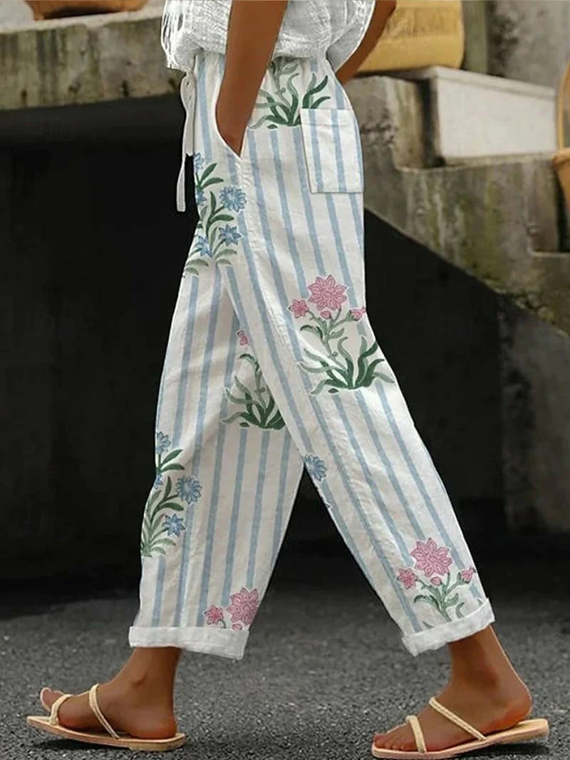 Fenna – Broek met bloemenprint