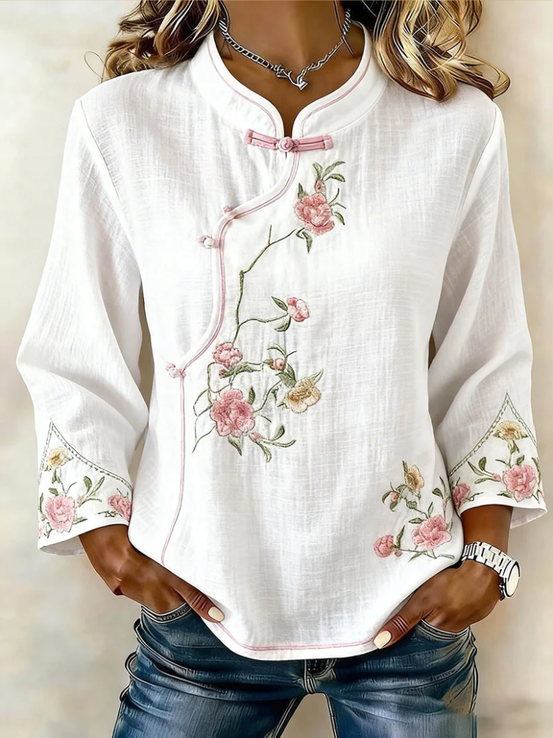 Elina – Blouse met borduursel