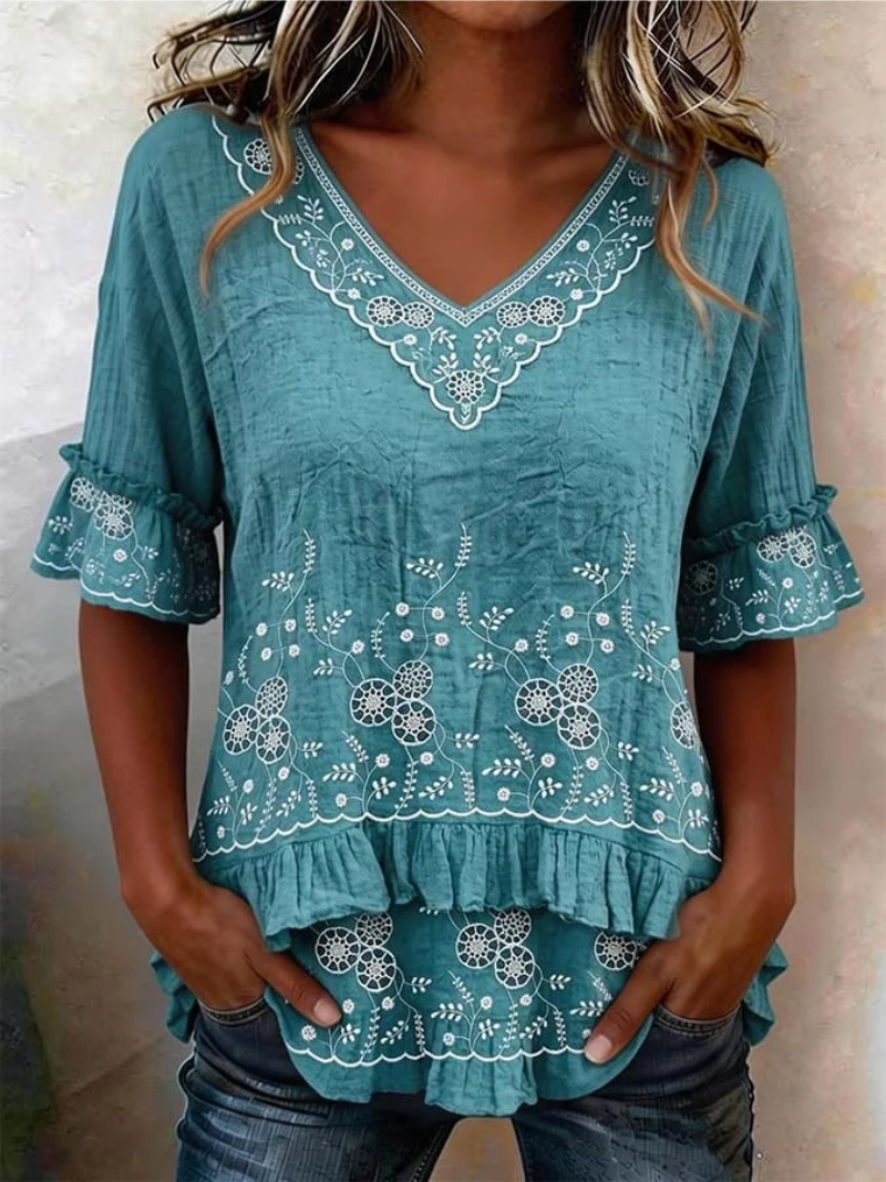 Amara – Blouse met V-hals
