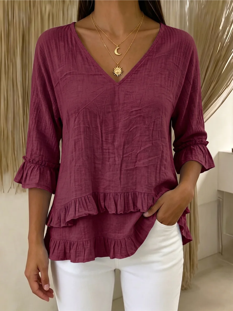 Valeria – Blouse met V-hals