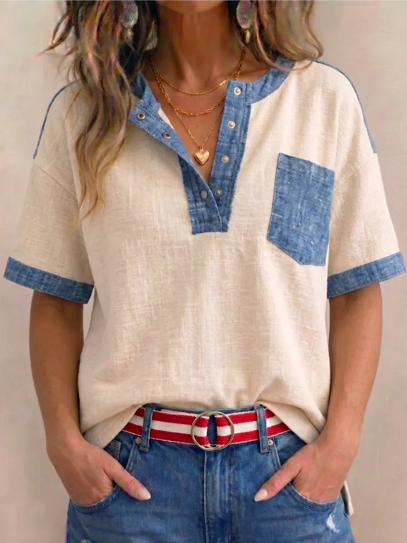 Tessa – Blouse met knoopsluiting
