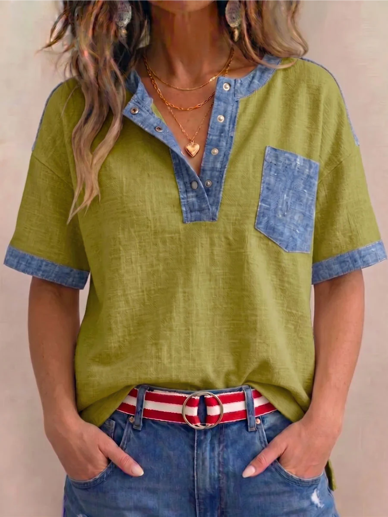 Tessa – Blouse met knoopsluiting