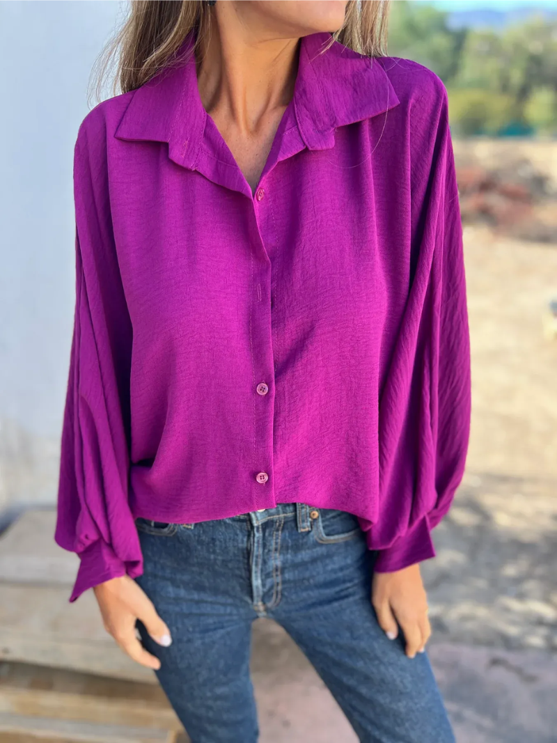 Sofie – Blouse met kraag en knoopsluiting