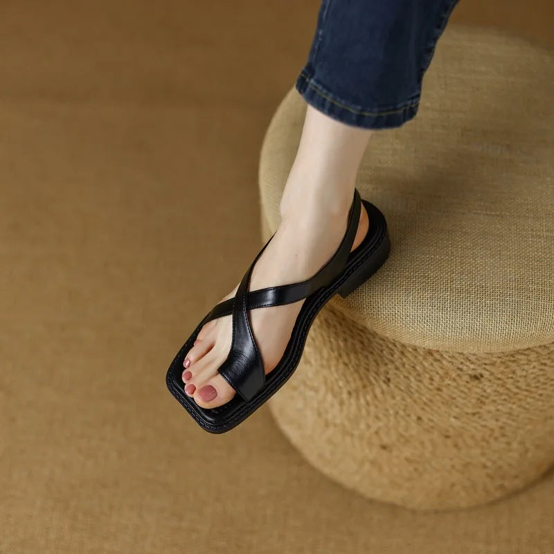 Vianne - Lederen Sandalen