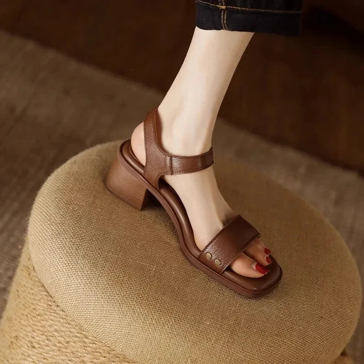 Vallie - Leren Sandalen