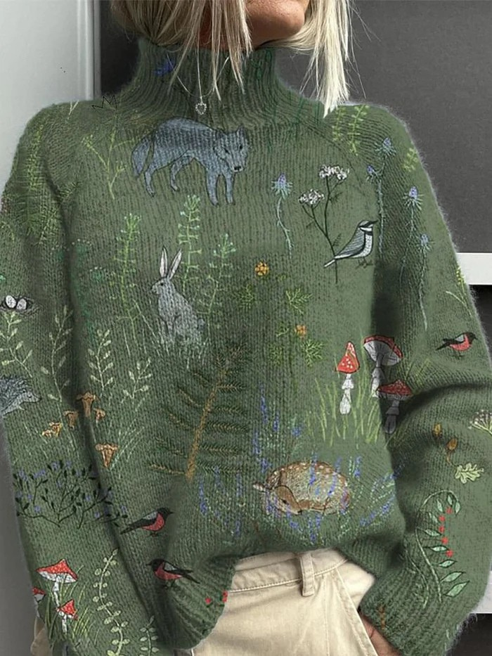 Noor – Gebreide trui met natuurmotieven