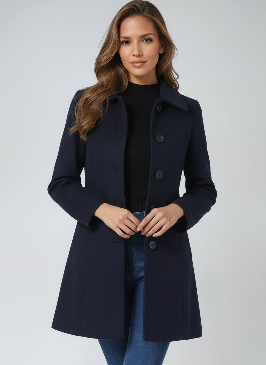 Elina - Mantel van wolmix