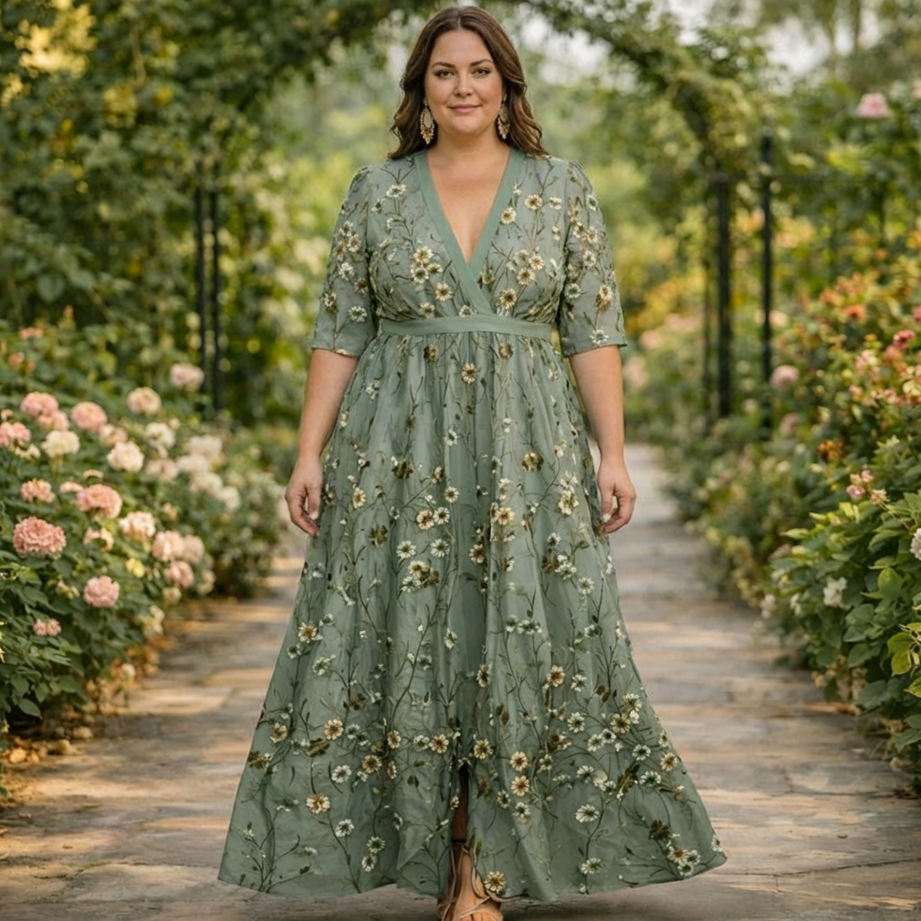 Seraphina | Botanische Elegant Maxi Jurk
