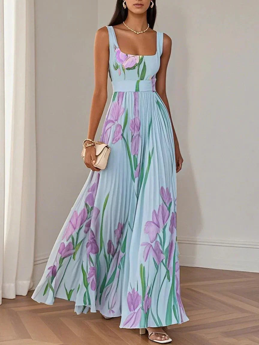 Yara™ - Maxikleed van Plissé Chiffon