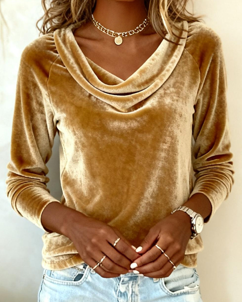 Elena – Top met watervalhals