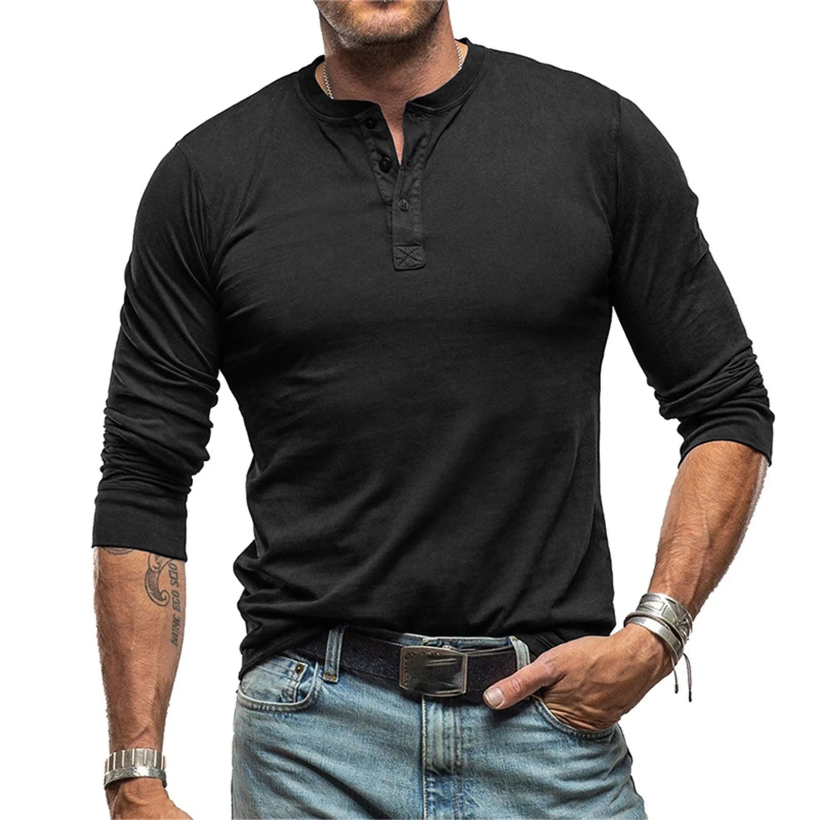 Darell™ Vintage shirt met lange mouwen