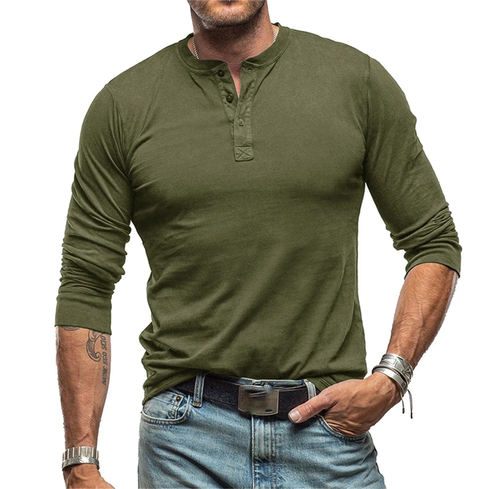 Darell™ Vintage shirt met lange mouwen