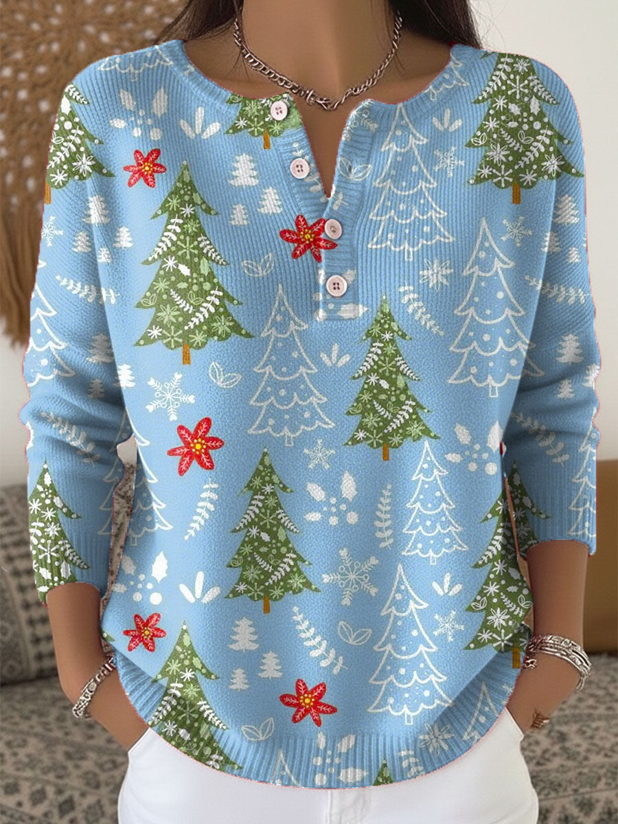 Sofie – Christmas sweater with buttons