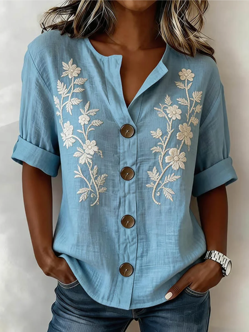 Noor – Top met knoopsluiting