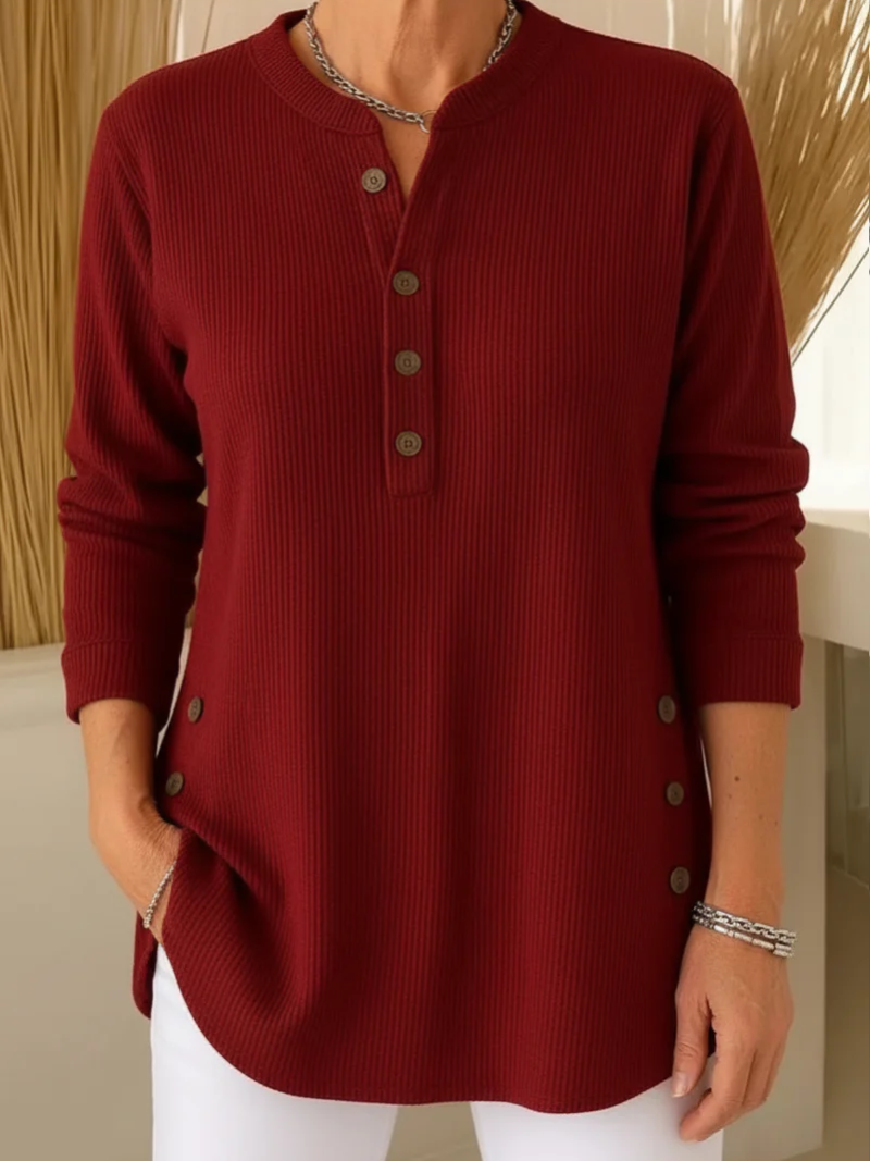 Alva – Top met knoopsluiting